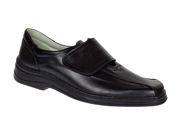 Oferta marimea 42- Pantofi barbati casual din piele naturala, inchidere cu scai, arici - LSCAI1N